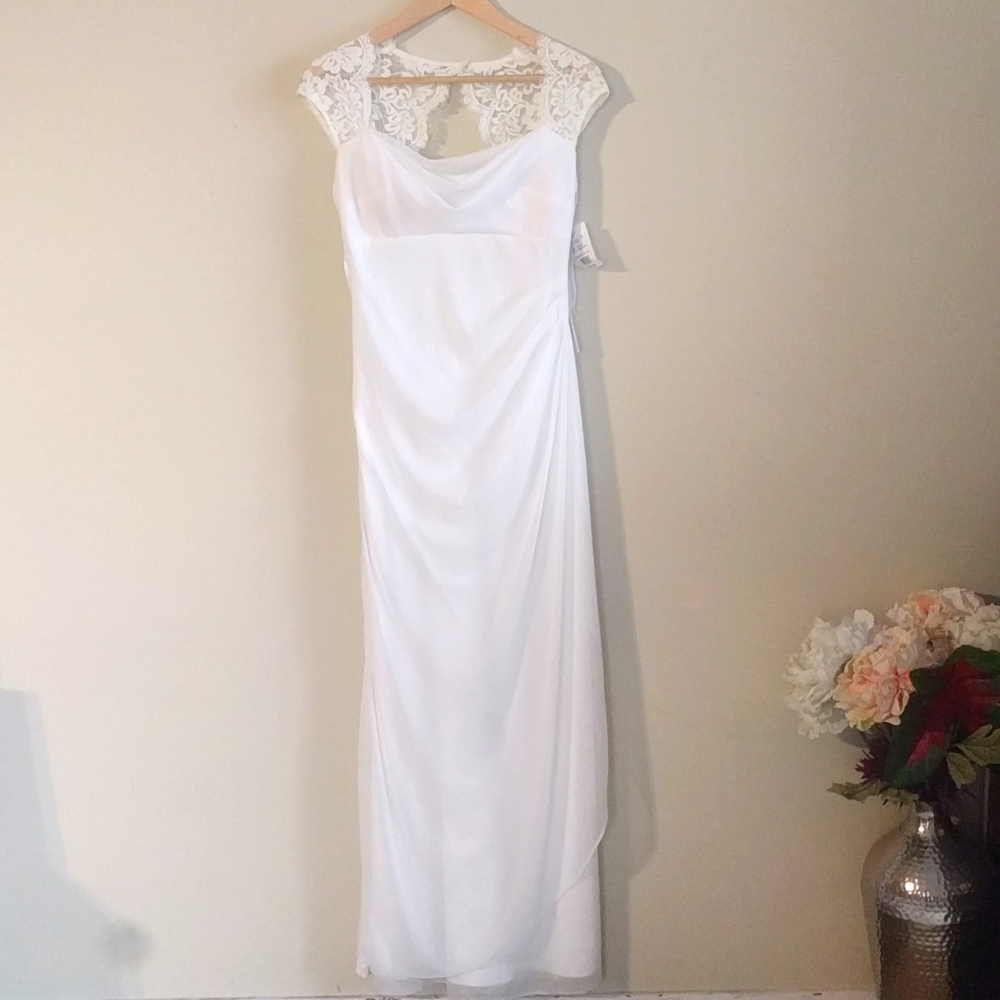 Nwt Db studio ivory sheer lace dress size 8